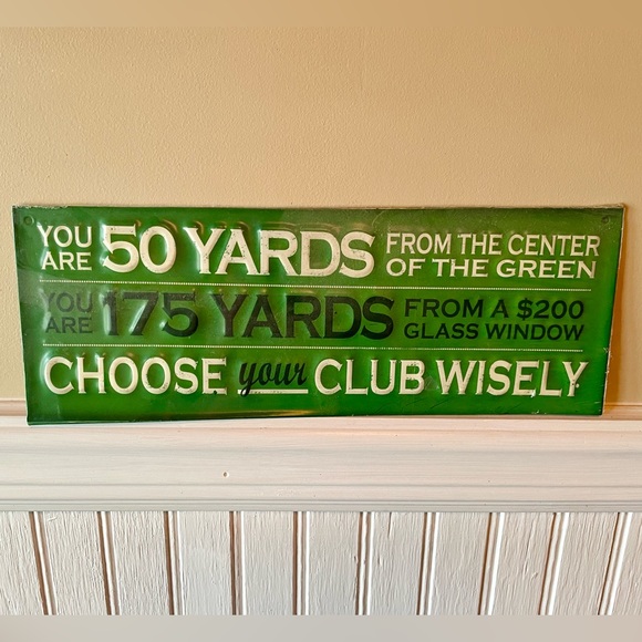 Humorous Metal Golf Wall Art Sign (NWT) - Picture 3 of 7